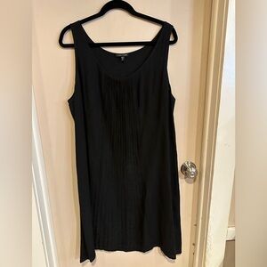 Beautiful Eileen Fisher sleeveless black dress XL